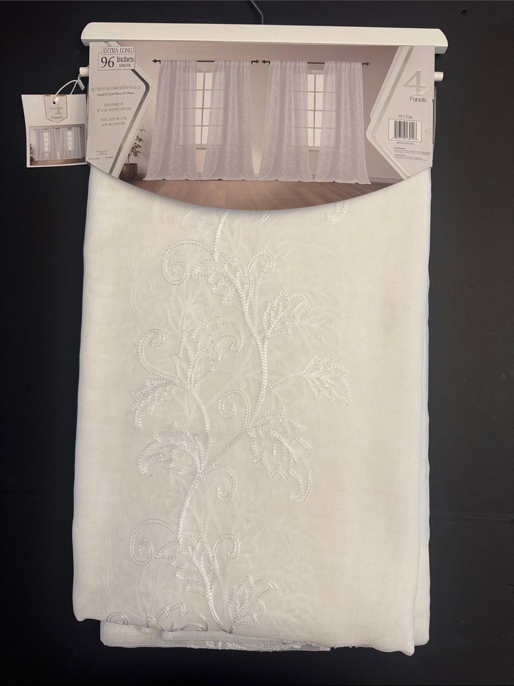 FLORA Collection Set Of Four Embroidery Panels - Extra Long - 37"x96" - Peyton - Picture 8 of 11